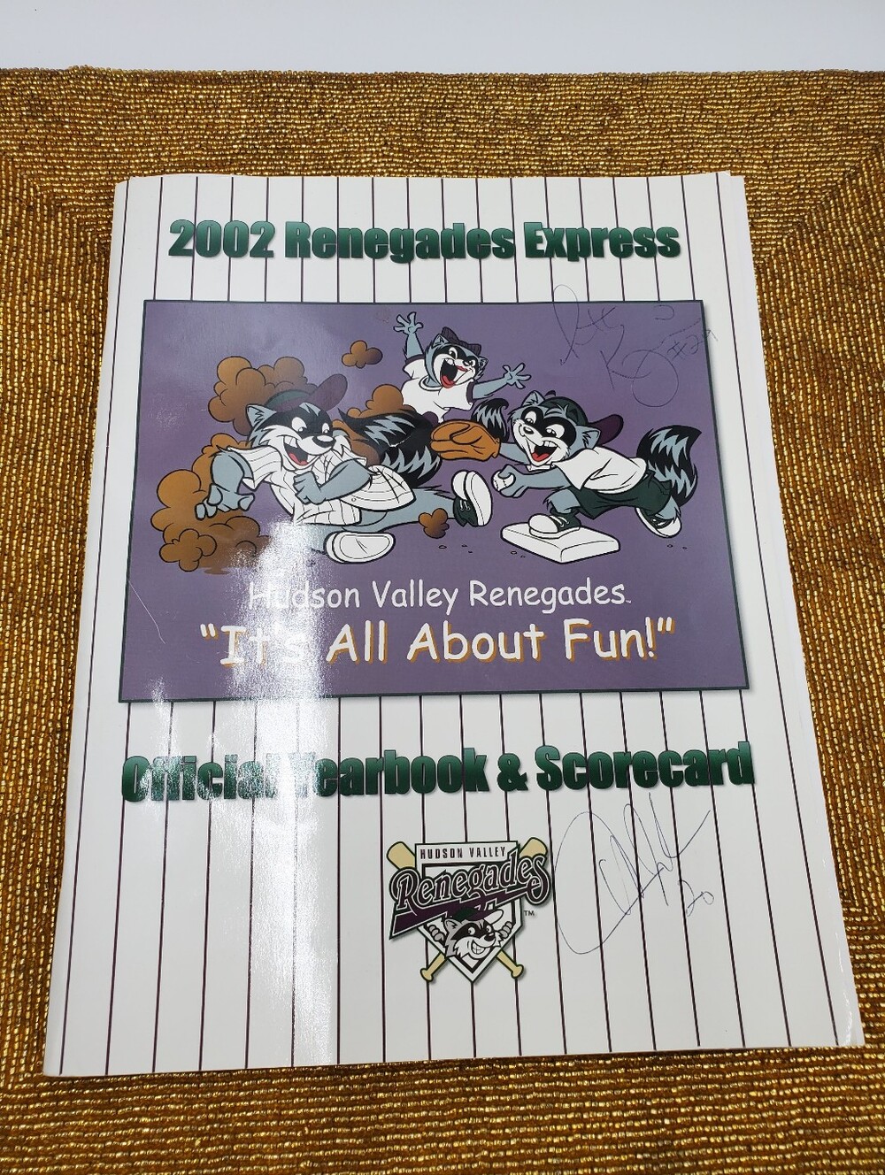 Official yearbook  for the 2002 Hudson Valley Renegades Signed (B2)